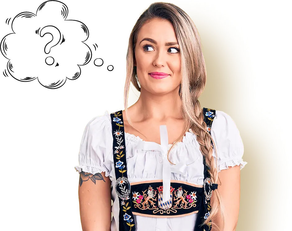 Femeie imbracaminte traditionala germana