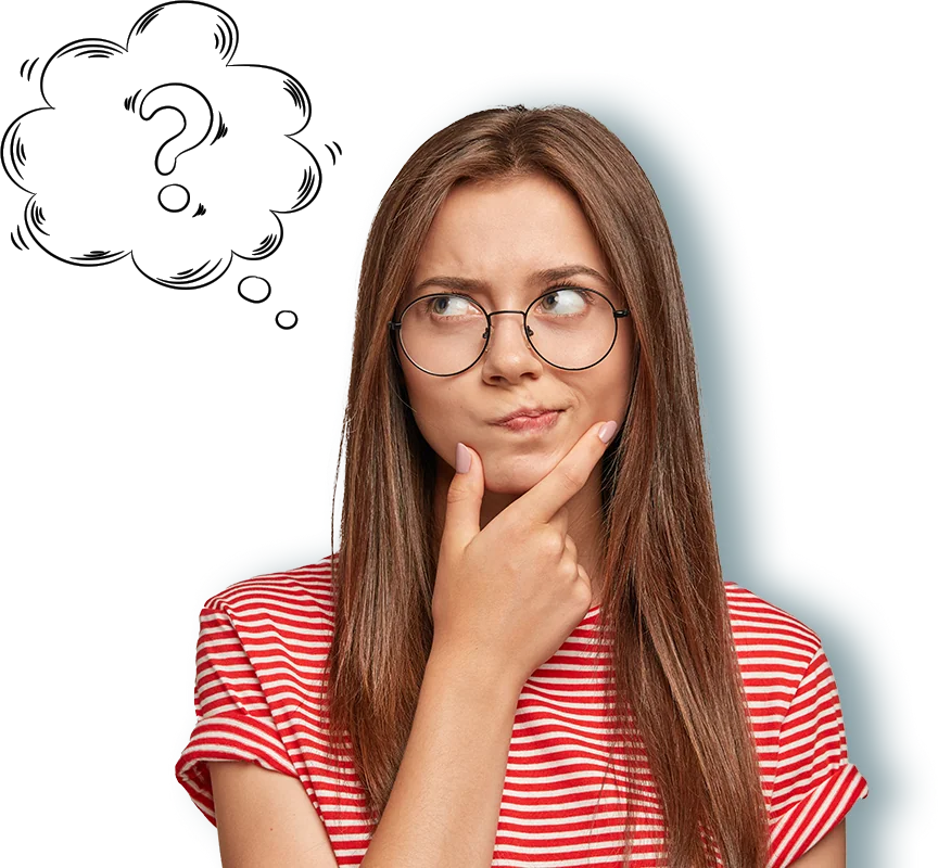 Studentă gândind la Work & Travel